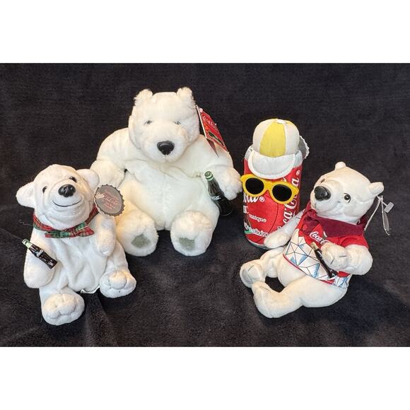 Vintage Coca Cola Coke Lot of 11 Collectible Plush and Toys READ DETAILS - Picture 2 of 12